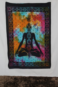 Yoga Meditation Art Tapestry (Multicolor)