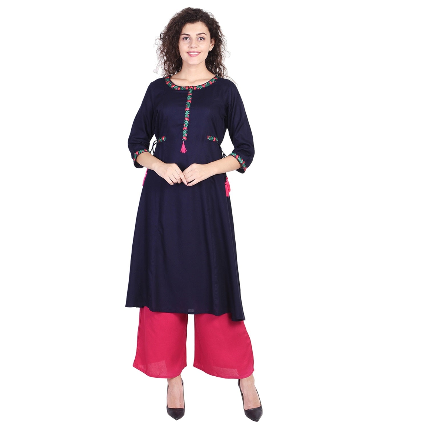 Navy Blue Indian Kurti For Women