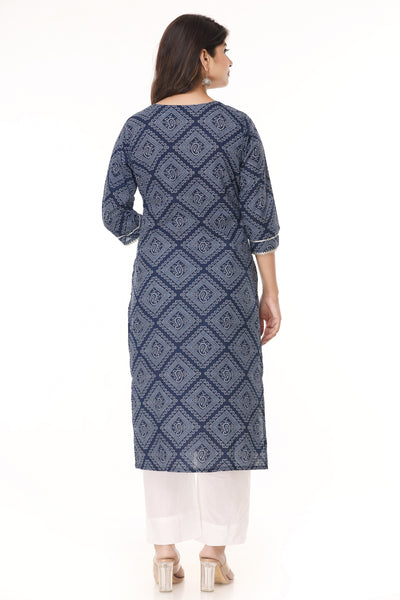 Elegant Straight Indian Kurti with Palazzo Pant Set for Women - Ethnic Wear Ensemble