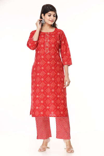 Stylish Straight Indian Kurti with Palazzo Pants for Women - Trendy Ethnic Set