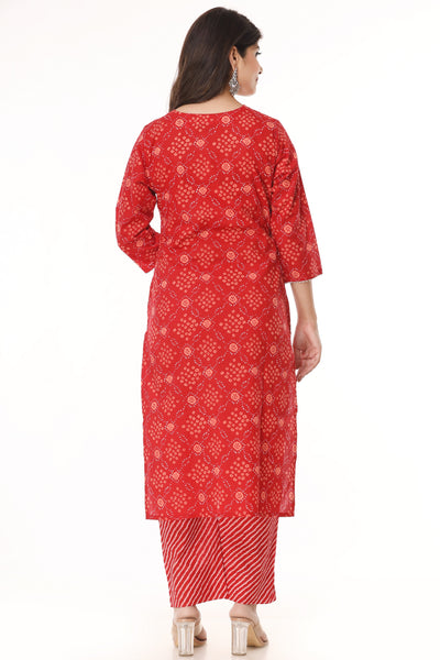 Stylish Straight Indian Kurti with Palazzo Pants for Women - Trendy Ethnic Set