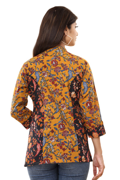 Floral Printed Tunic Casual Top Shirt for Women