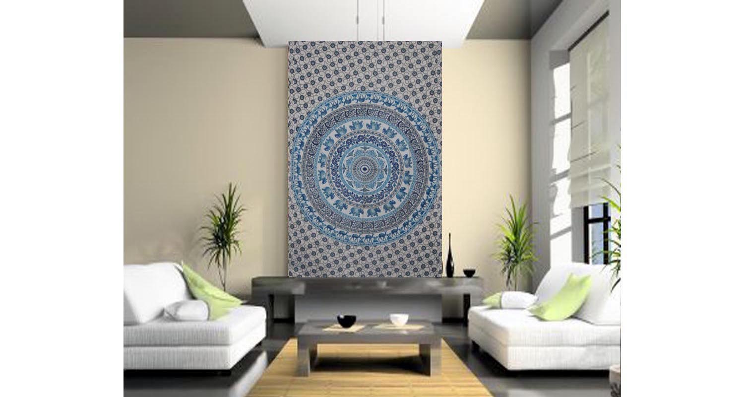 Indian Tapestry Bohemian Psychedelic Wall Art Décor Mandala Wall Decal