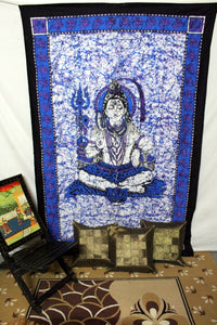 Indian Lord Shiva Cotton Wall Art Tapestry Home Decor