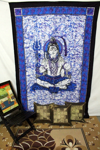 Indian Lord Shiva Cotton Wall Art Tapestry Home Decor