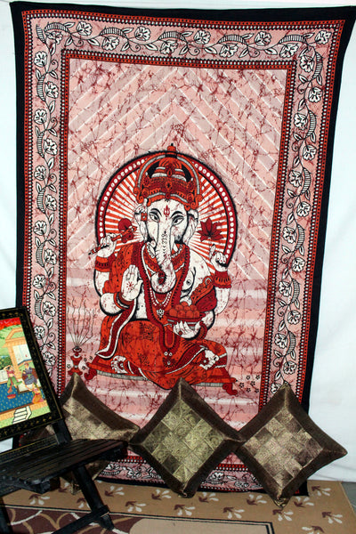 Lord Ganesha Cotton Wall Art Tapestry Home Décor