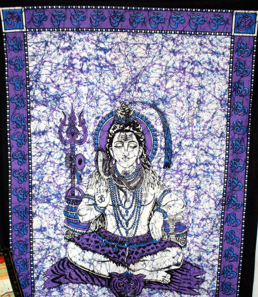 Indian Load Shiva Wall Hanging Tapestry For Home Decor