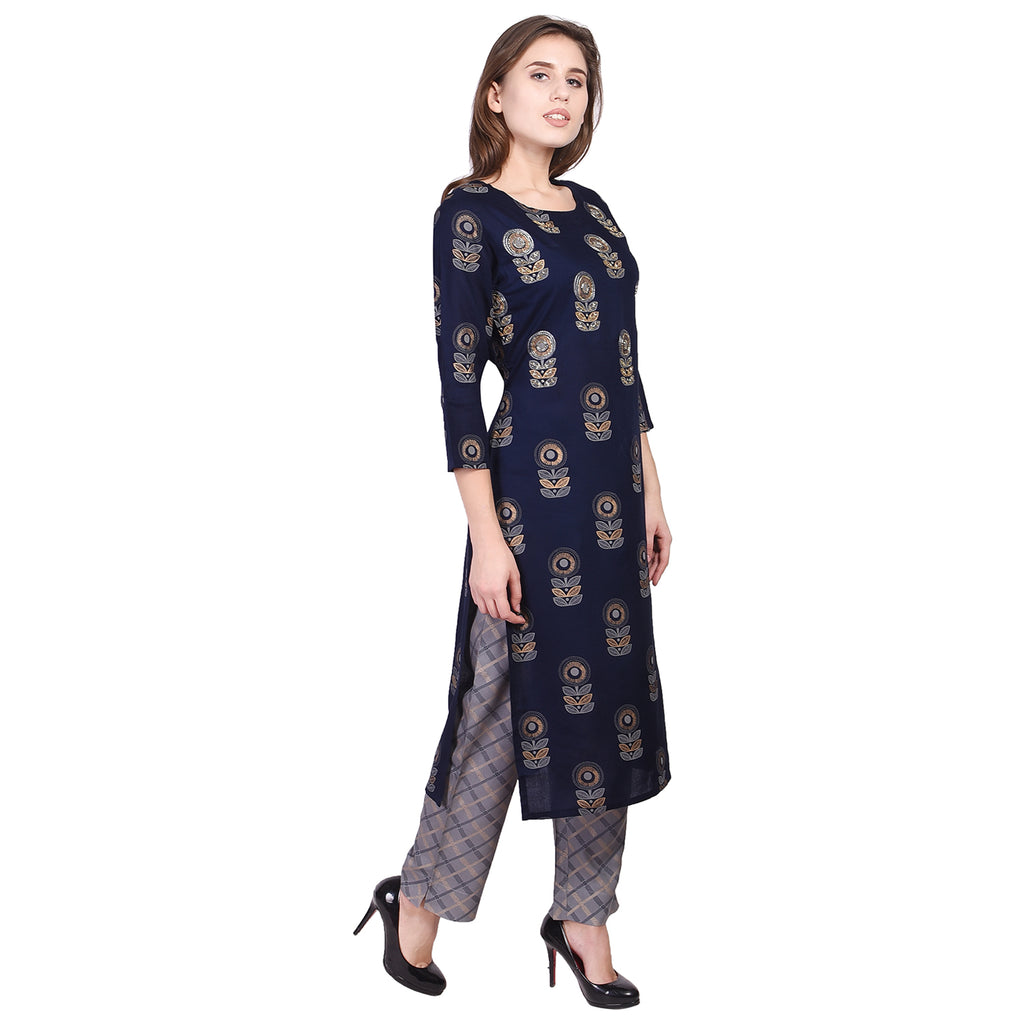 Buy Indian Kurti Palazzo Pants With Jacket Set for Women Kurti Online in  India  Etsy